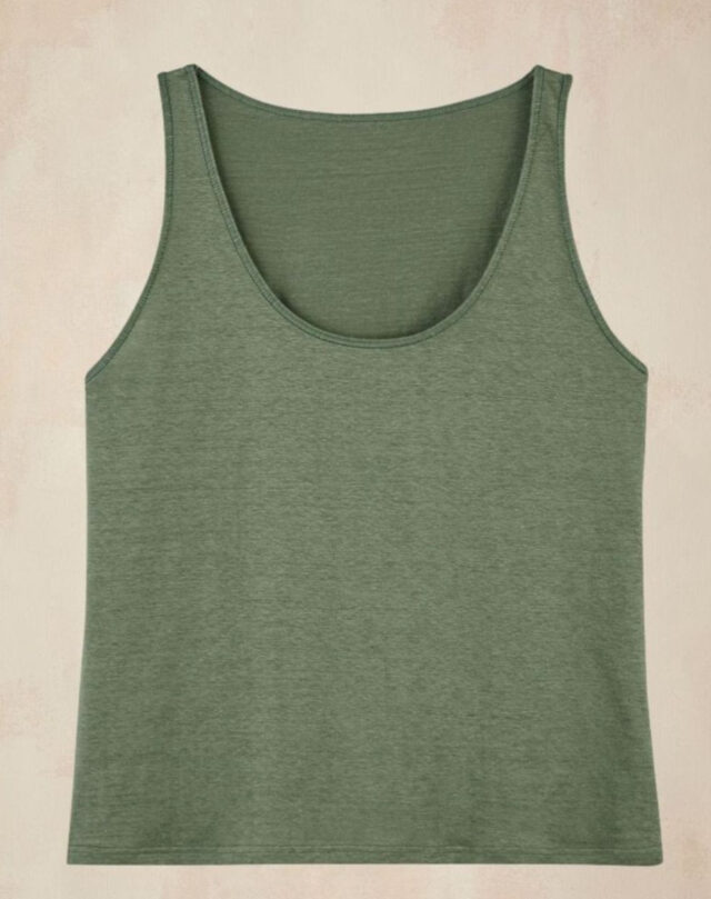 Lemahieu - Débardeur 100% Lin - Kaki - Femme - Femme