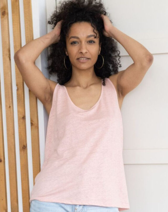 Lemahieu - Débardeur 100% Lin - Rose - Femme - Femme