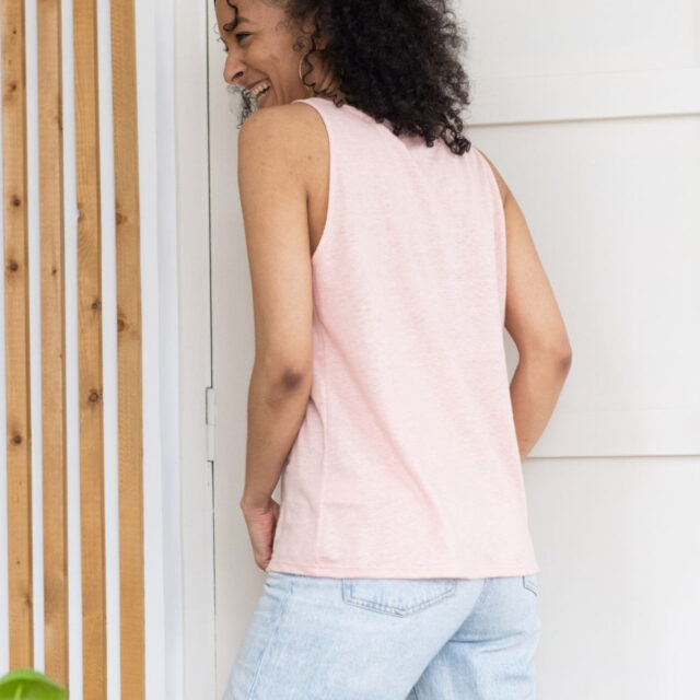 Lemahieu - Débardeur 100% Lin - Rose - Femme - Femme