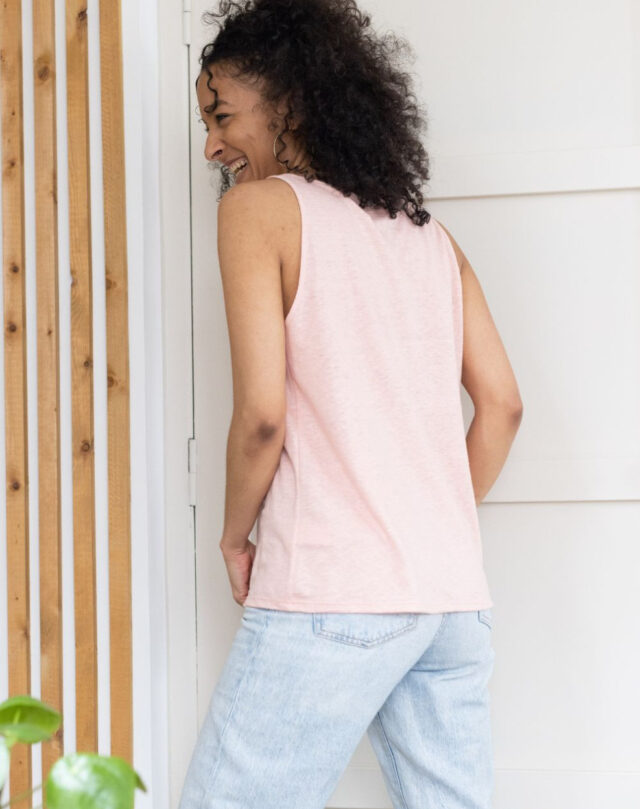 Lemahieu - Débardeur 100% Lin - Rose - Femme - Femme