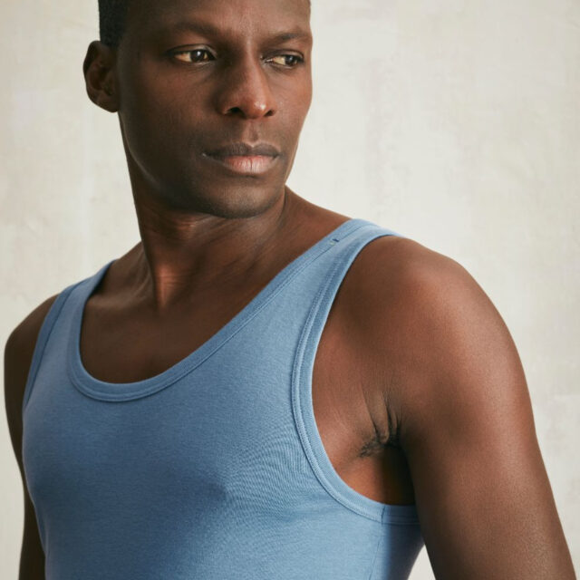 Lemahieu - Débardeur Marcel en Coton BIO - Bleu océan - Homme