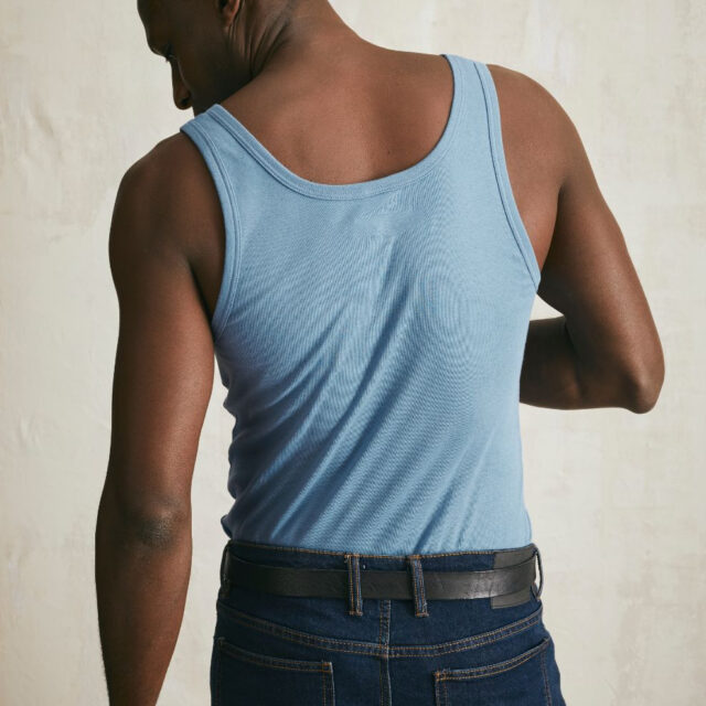 Lemahieu - Débardeur Marcel en Coton BIO - Bleu océan - Homme