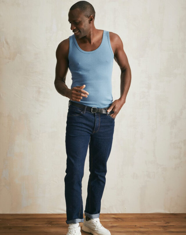 Lemahieu - Débardeur Marcel en Coton BIO - Bleu océan - Homme