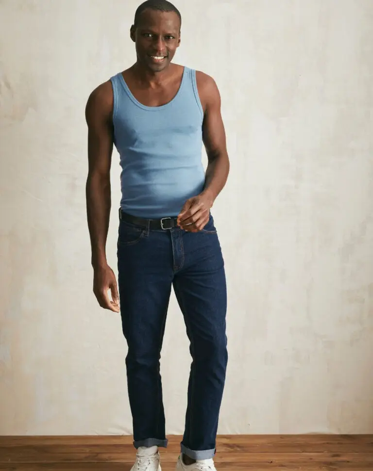 Débardeur Marcel en Coton BIO - Bleu océan - Homme - Maison Lemahieu - Marques de France