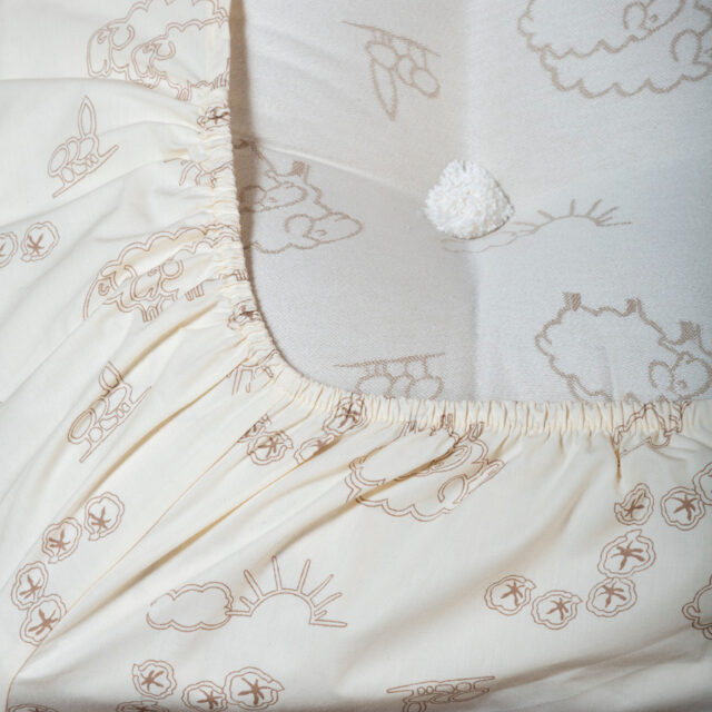 Ardelaine - Drap housse pour lit enfant 90x190cm en coton bio