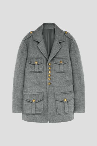 Coulange - Veste cachemire grise G12  44
