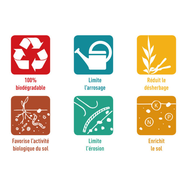 Ardelaine - Disques de paillage 700g/m²