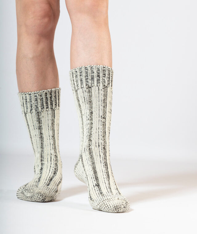 Ardelaine - Chaussettes épaisses courtes en laine & coton