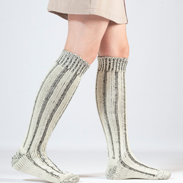 Ardelaine - Chaussettes épaisses hautes en laine et coton