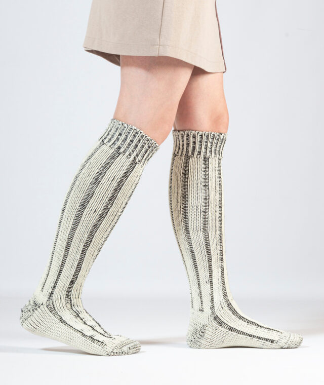 Ardelaine - Chaussettes épaisses hautes en laine et coton