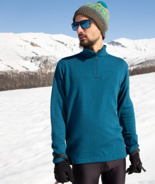 Pull col zippé en laine mérinos par la marque Ardelaine Ardelaine - Pull col zippé en laine mérinos