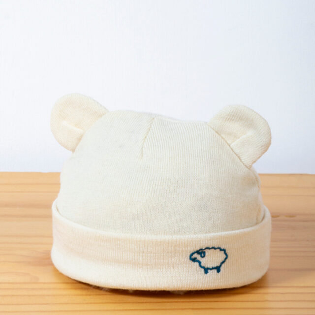 Ardelaine - Bonnet ourson en laine mérinos pour bébé