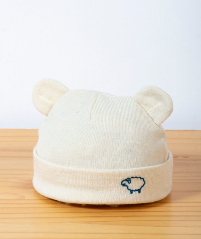 Ardelaine - Bonnet ourson en laine mérinos pour bébé