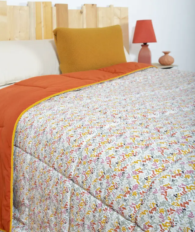 Ardelaine - Couverture piquée en laine – Vintage – motif Points