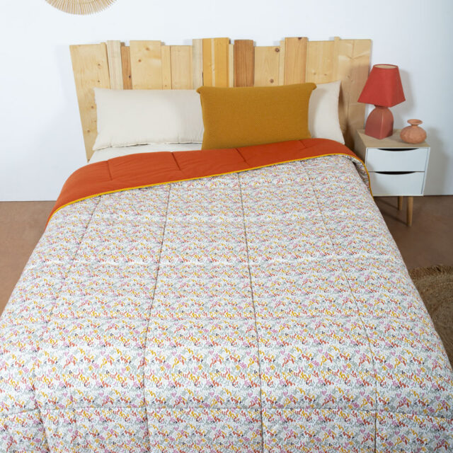 Ardelaine - Couverture piquée en laine - Vintage - motif Points