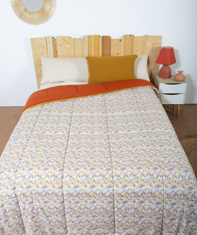 Ardelaine - Couverture piquée en laine - Vintage - motif Points