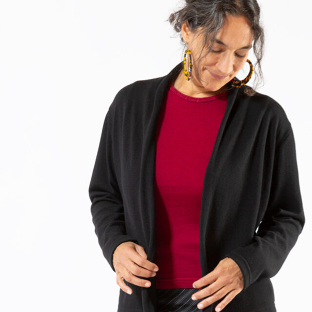 Ardelaine - Gilet châle en laine mérinos