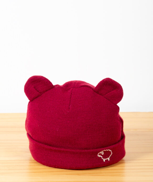 Ardelaine - Bonnet ourson en laine mérinos pour bébé