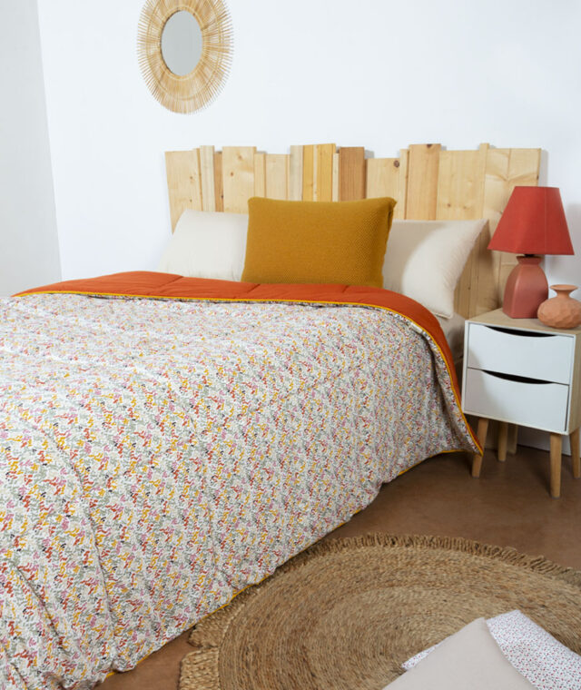 Ardelaine - Couverture piquée en laine - Vintage - motif Points