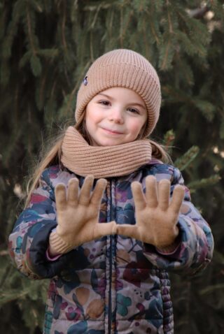 Maison Bonnefoy - Gants enfant Perinne Camel 8/12 ans