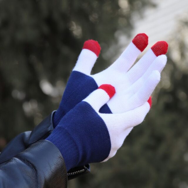 Maison Bonnefoy - Gants tactiles Pierre L/XL Rouge-Nuit