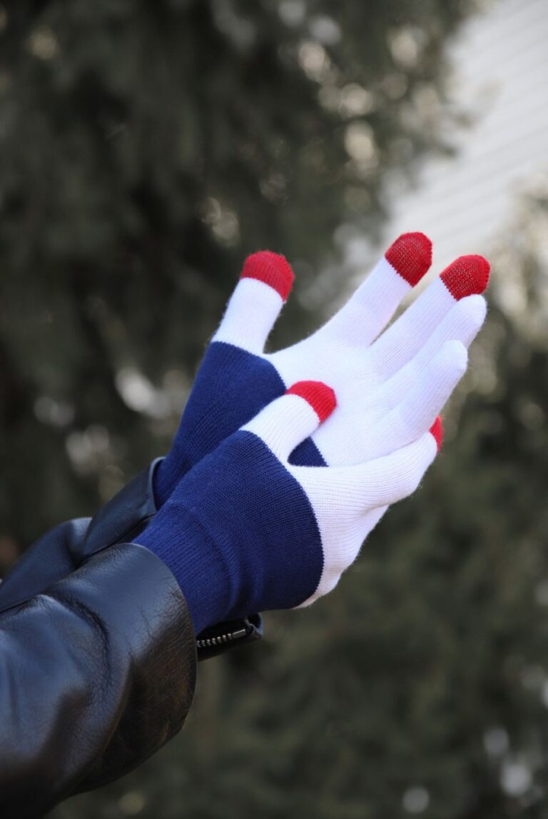 Maison Bonnefoy - Gants tactiles Pierre L/XL Rouge-Nuit