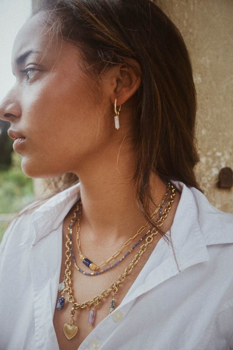 Maison Mallow - Boucles d'Oreilles Alicia Sodalite bleue