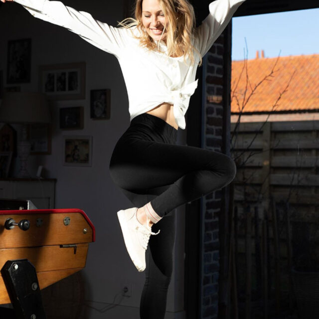 Lemahieu - Legging en Coton BIO - Noir - Femme - Femme