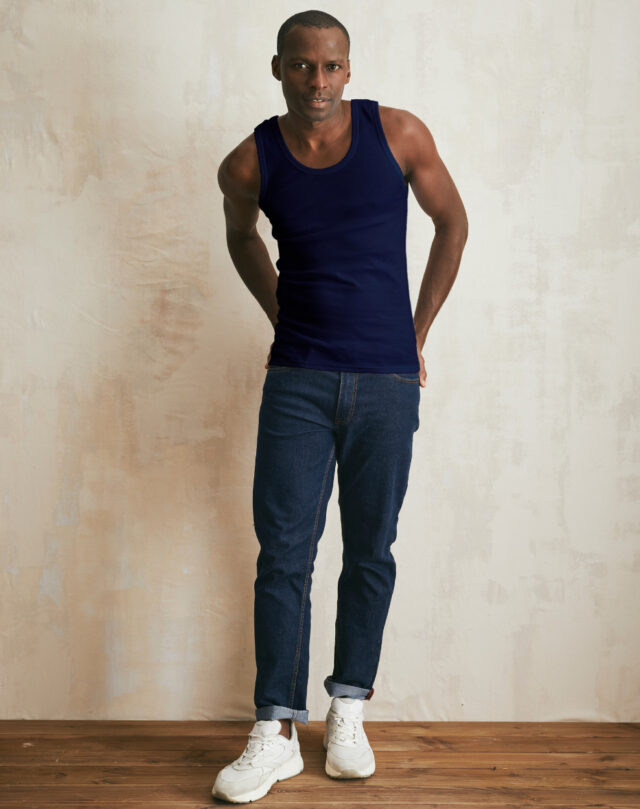 Lemahieu - 2x Débardeurs Marcel - Blanc + Marine - Homme