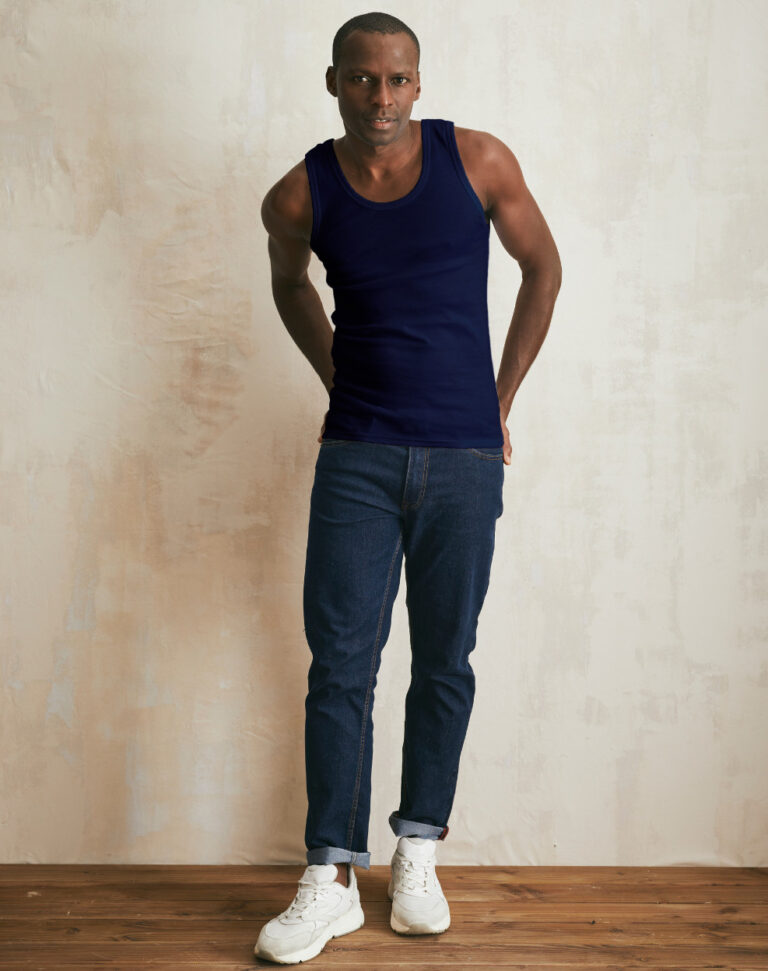 Lemahieu - 2x Débardeurs Marcel - Blanc + Marine - Homme
