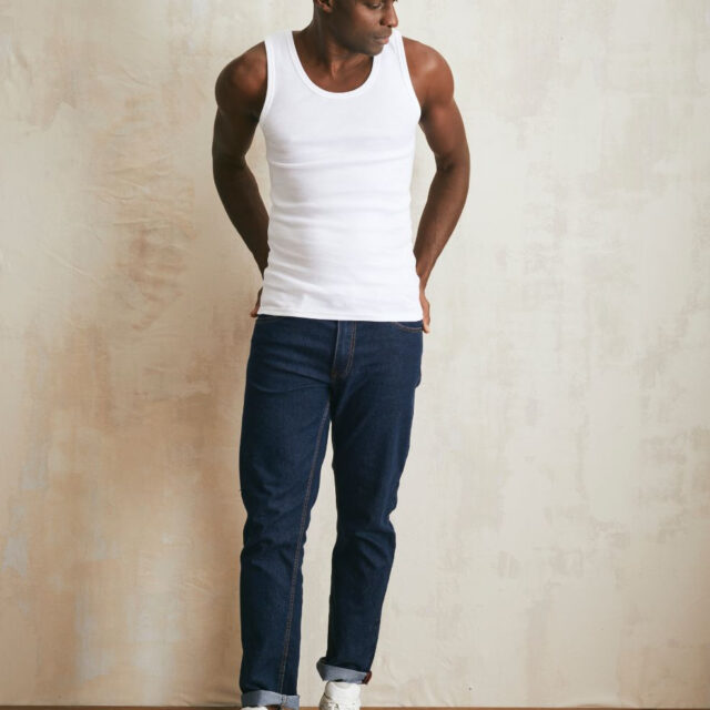 Lemahieu - 2x Débardeurs Marcel - Blanc + Marine - Homme