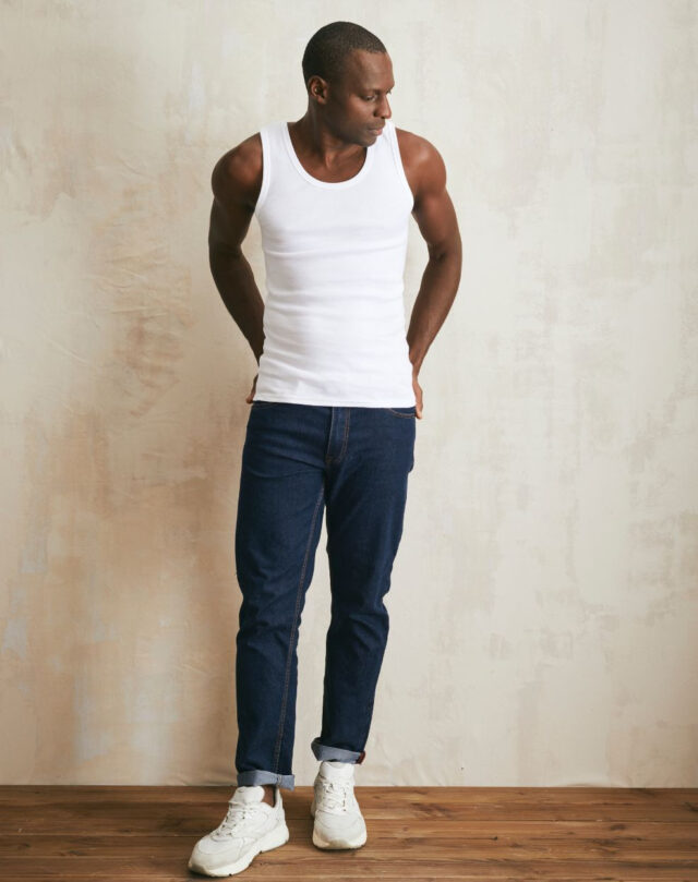 Lemahieu - 2x Débardeurs Marcel - Blanc + Marine - Homme