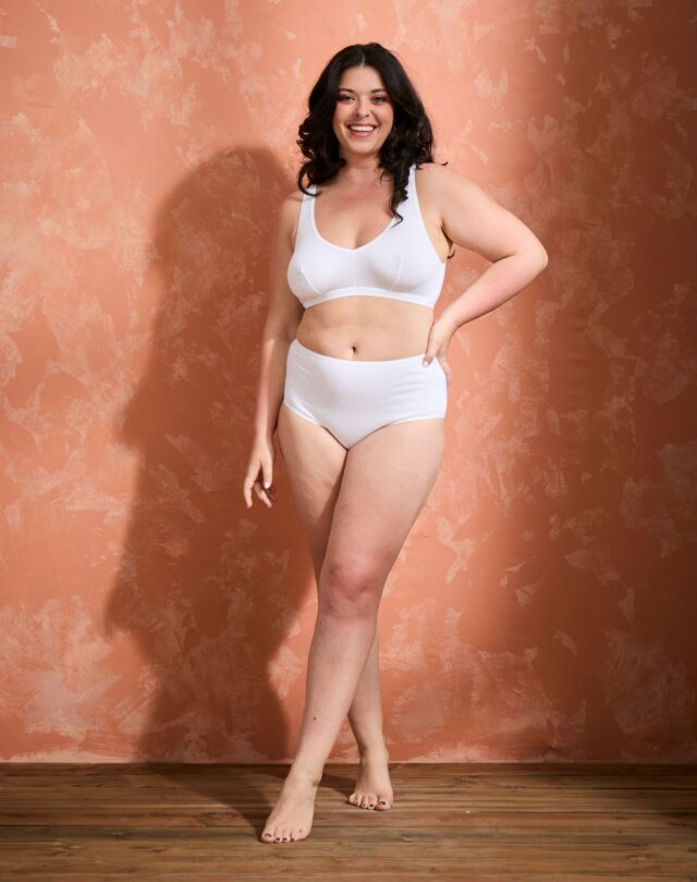 Lemahieu - 2x Brassières à pinces - Blanc + Marine - Femme