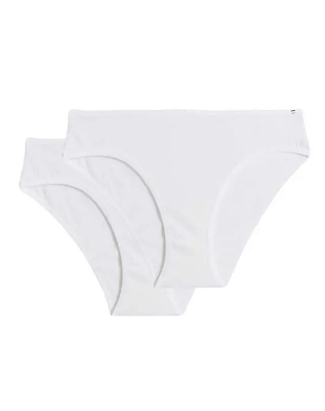 Maison Lemahieu - 2x Culottes en Coton BIO – Blanc – Femme