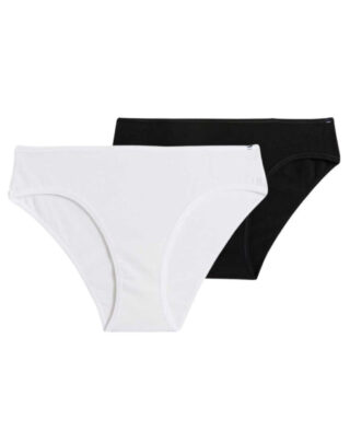 Maison Lemahieu - 2x Culottes en Coton BIO – Noir + Blanc – Femme