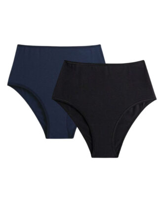 Maison Lemahieu - 2x Culottes taille haute – Marine + Noir – Femme