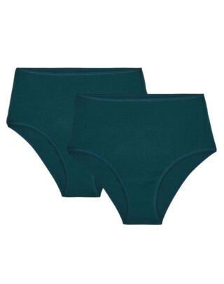 2x Culottes taille haute – Vert Cyprès – Multicouleur – Femme par la marque Maison Lemahieu Maison Lemahieu - 2x Culottes taille haute – Vert Cyprès – Multicouleur – Femme