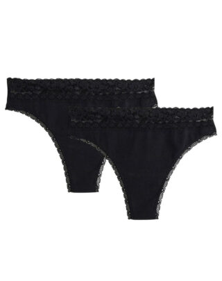 Maison Lemahieu - 2x Strings Dentelle – Noir – Femme