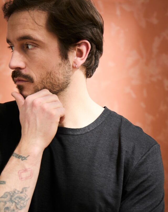 Lemahieu - 2x T-shirts 100% Lin - Noir - Homme - Homme