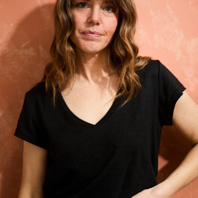 Lemahieu - 2x T-shirts col V 100% Lin - Noir - Femme - Femme