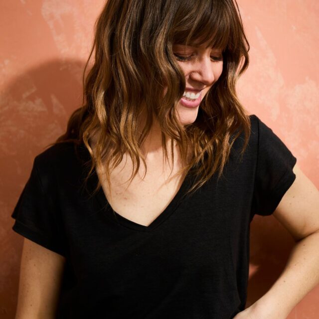 Lemahieu - 2x T-shirts col V 100% Lin - Noir - Femme - Femme