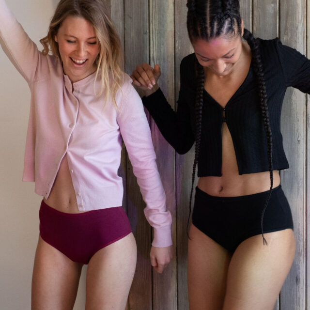 Lemahieu - 3x Culottes menstruelles taille haute - Grenat - Bordeaux - Femme