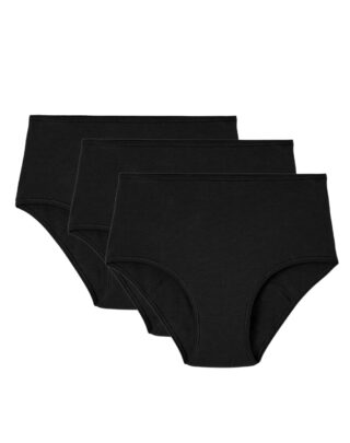 Maison Lemahieu - 3x Culottes menstruelles taille haute – Noir – Femme