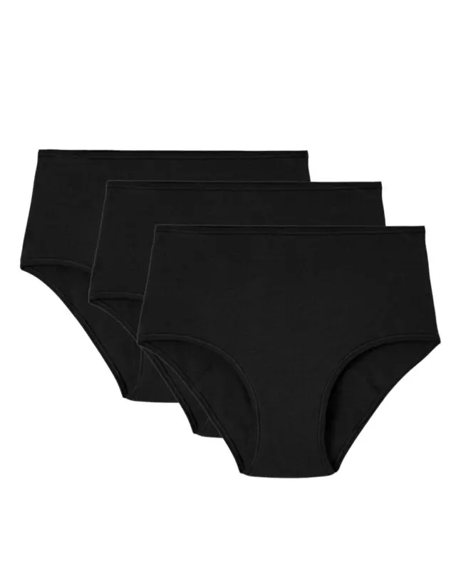 Maison Lemahieu - 3x Culottes menstruelles taille haute – Noir – Femme