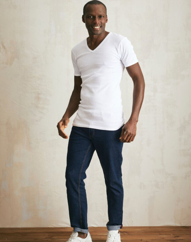 Lemahieu - 3x T-shirts seconde peau - Col V - Blanc - Homme - Homme