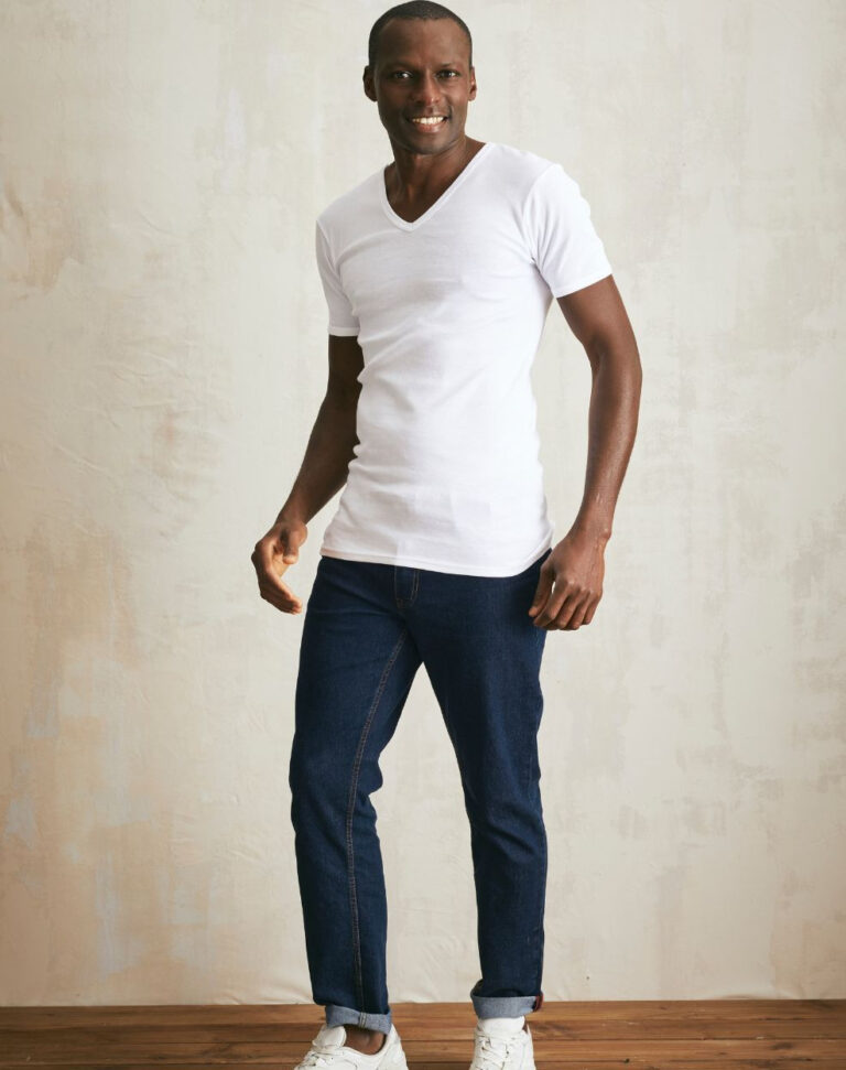 Lemahieu - 3x T-shirts seconde peau - Col V - Blanc - Homme - Homme