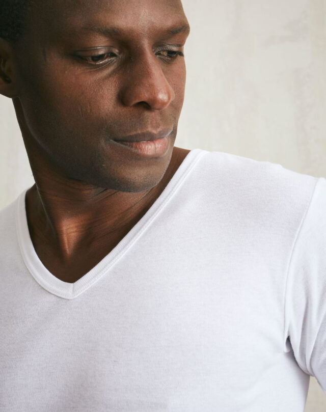 Lemahieu - 3x T-shirts seconde peau - Col V - Blanc - Homme - Homme