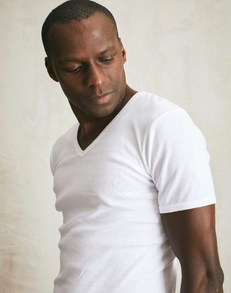 Lemahieu - 3x T-shirts seconde peau - Col V - Blanc - Homme - Homme