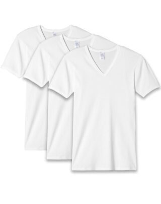 Maison Lemahieu - 3x T-shirts seconde peau – Col V – Blanc – Homme – Homme