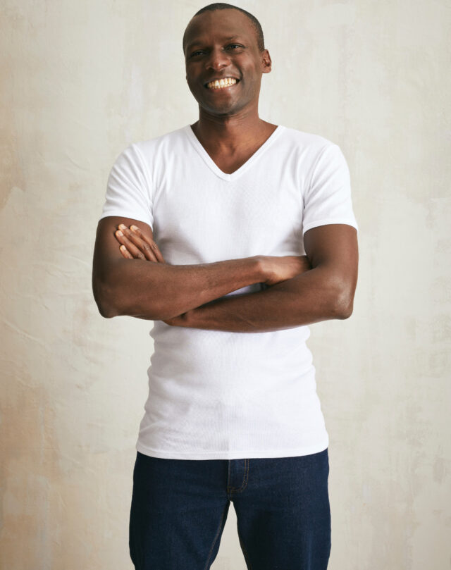 Lemahieu - 3x T-shirts seconde peau - Col V - Blanc - Homme - Homme